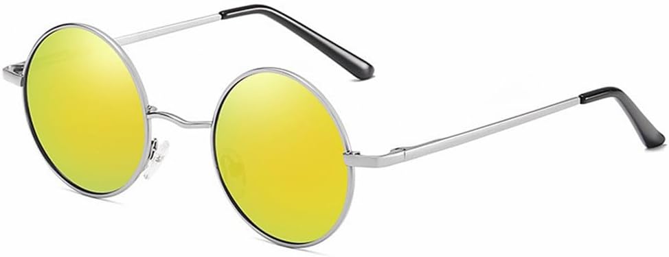 

Поляризованные солнцезащитные очки для мужчин и женщин, ретро-круглые солнцезащитные очки в металлической оправе, очки для вождения, защита от УФ-излучения UV400 KTUCN, H