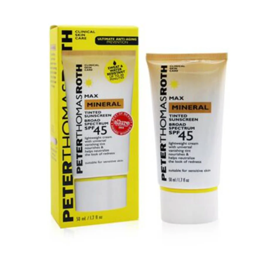 Солнцезащитный крем для женщин Peter Thomas Roth Max Mineral с тонирующим эффектом, широкий спектр SPF 45, 1,7 унции, уход за кожей 670367015933 — фото 2