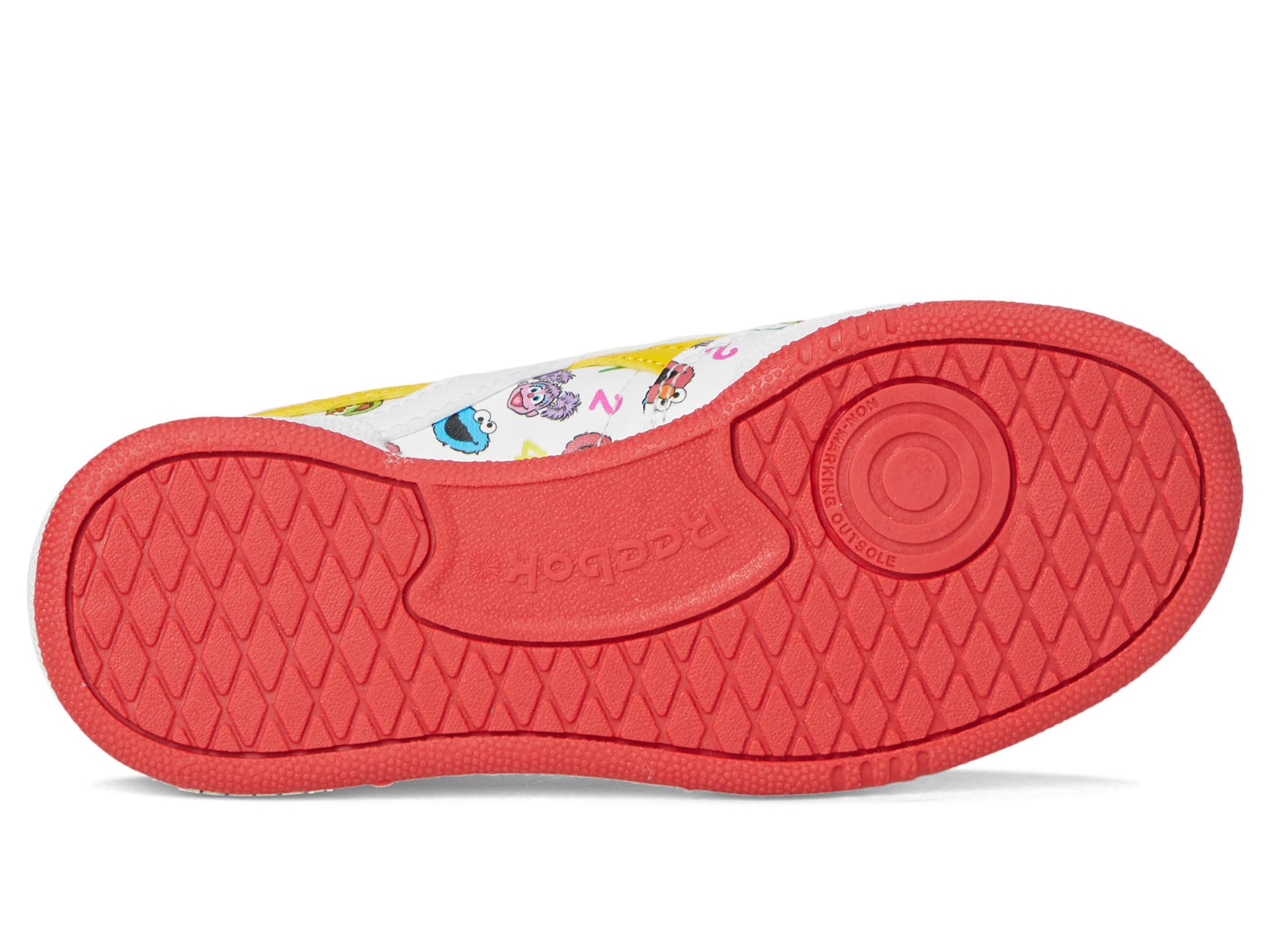 Кроссовки Reebok Kids Reebok x Sesame Street Club C Revenge, цвет White/Green/Yellow — фото 3