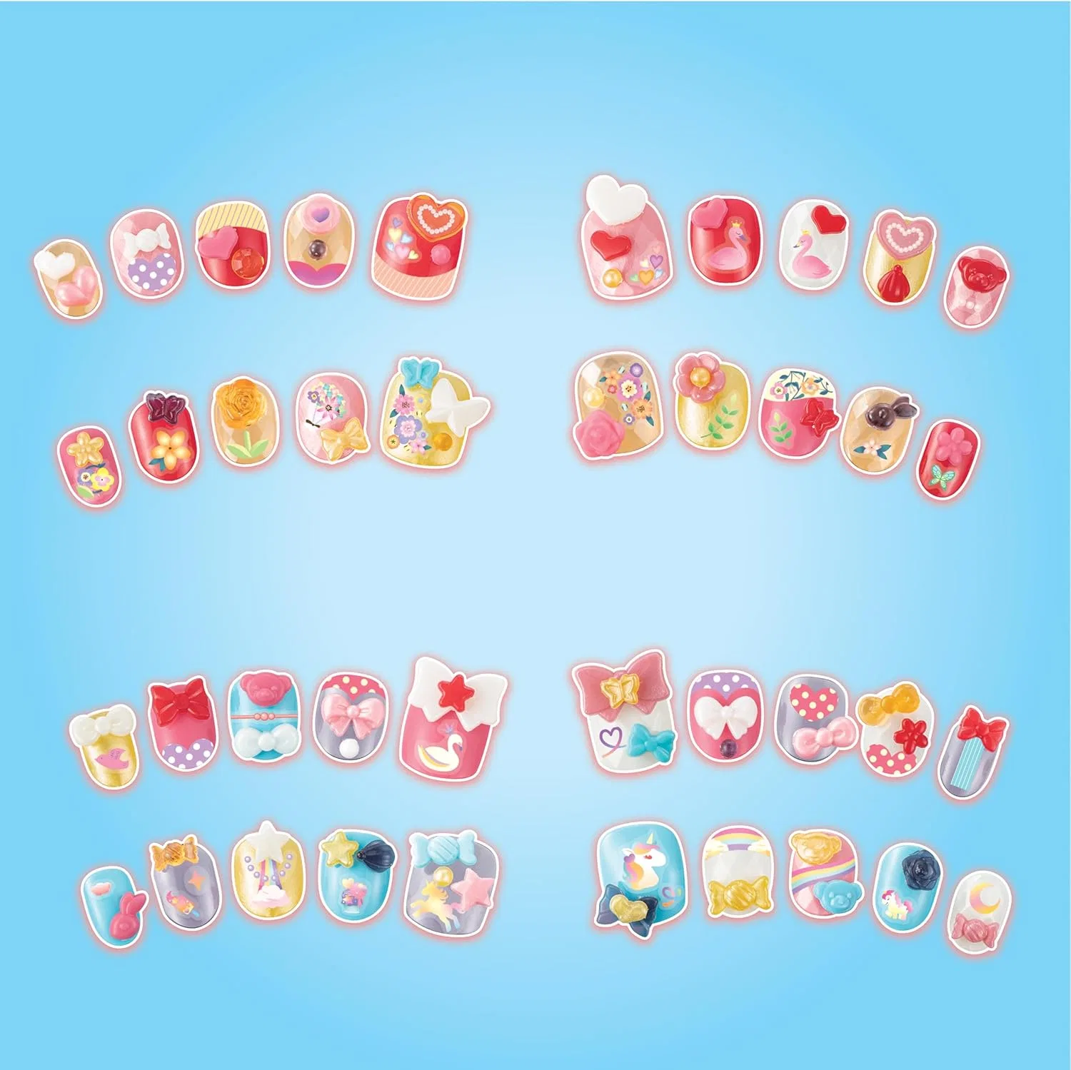 Детский набор для дизайна ногтей «Aquabeads Nail Studio Refill Set Hearts and Ribbons» от Epoch Aquabeads — фото 4