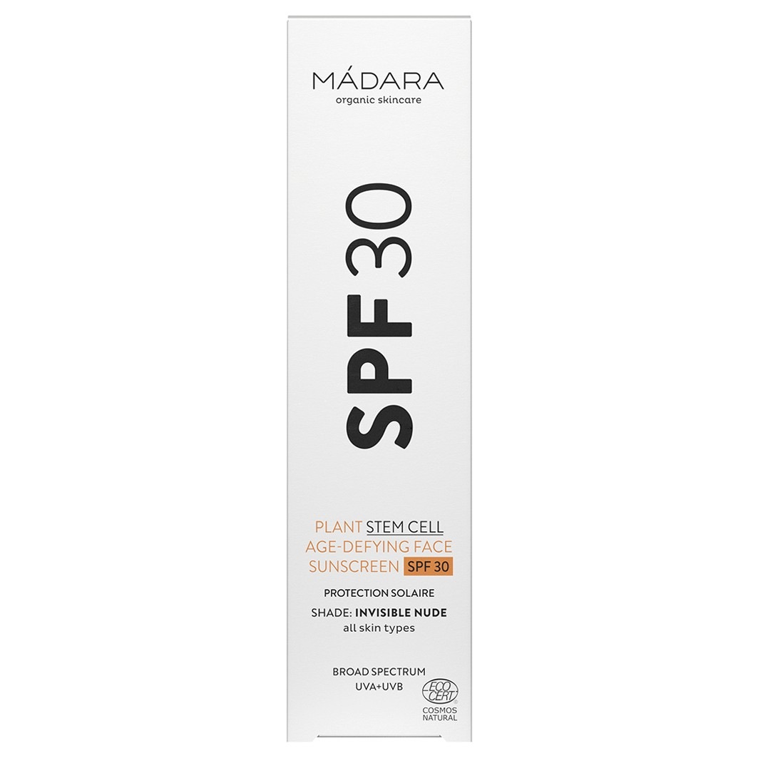 Солнцезащитный крем plant stem cell age-defying gesichts- lsf30 Madara, объем 40 мл — фото 2