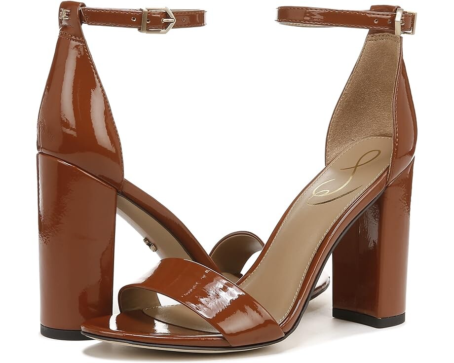 Туфли Sam Edelman Yaro Ankle Strap Sandal Heel, цвет Copper Patent