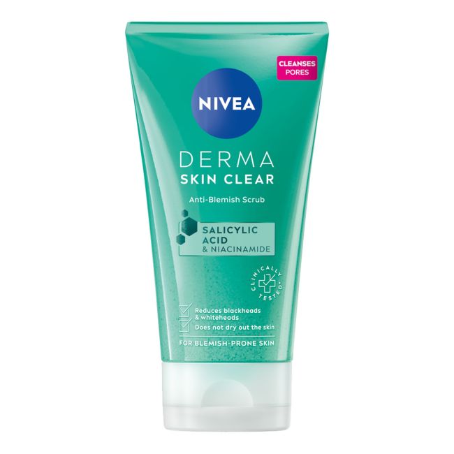 

Derma skin очищающий скраб для лица Nivea, 150 мл