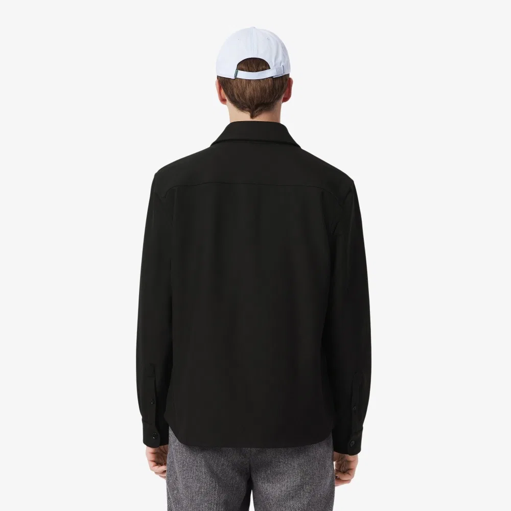 Мужская рубашка-оверсайз Double Face чёрная от Lacoste — фото 3