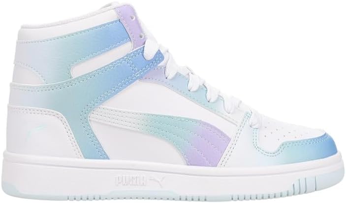 

Детские кроссовки Puma Rebound Layup Mid (унисекс), белый/фиолетовый/бирюзовый