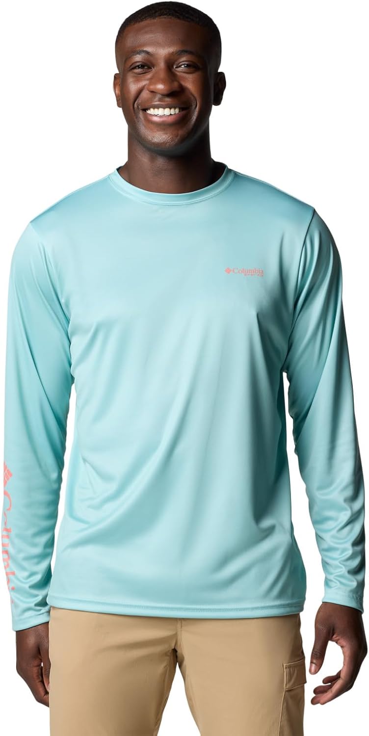 

Columbia мужская футболка с длинным рукавом Terminal Tackle PFG Fish Shine, Spray/Pfg Trout Shine