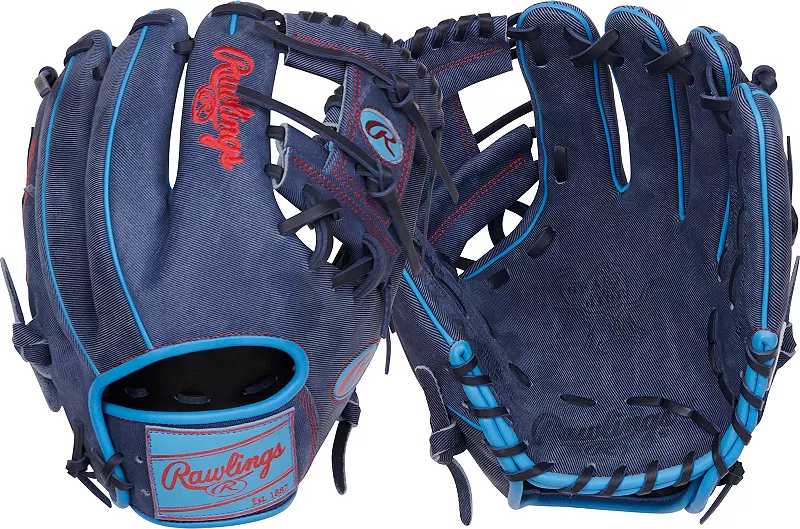 

Перчатки Rawlings 11,5 дюймов Heart of the Hide "Denim" серии Pro Label 2025 г, цвет Denim/Columbia Blue