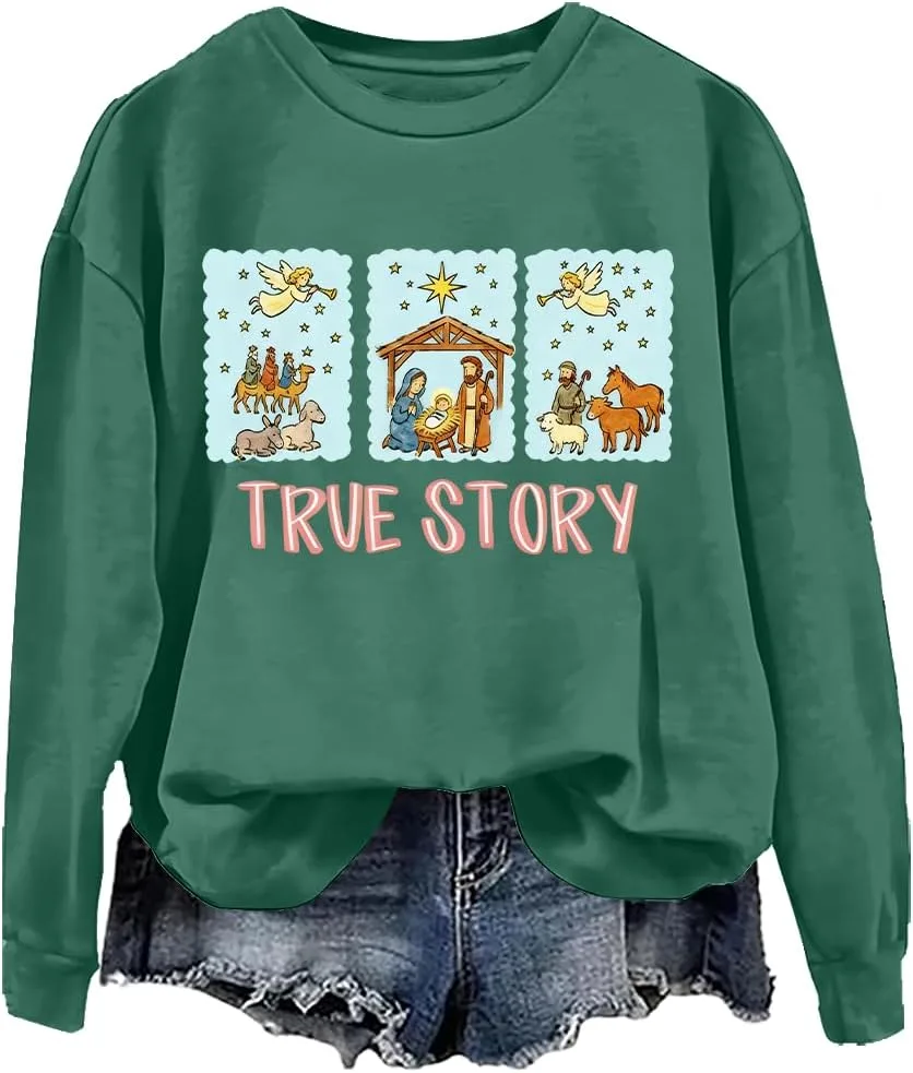 

Свитшот True Story с рождественским принтом NACJOM