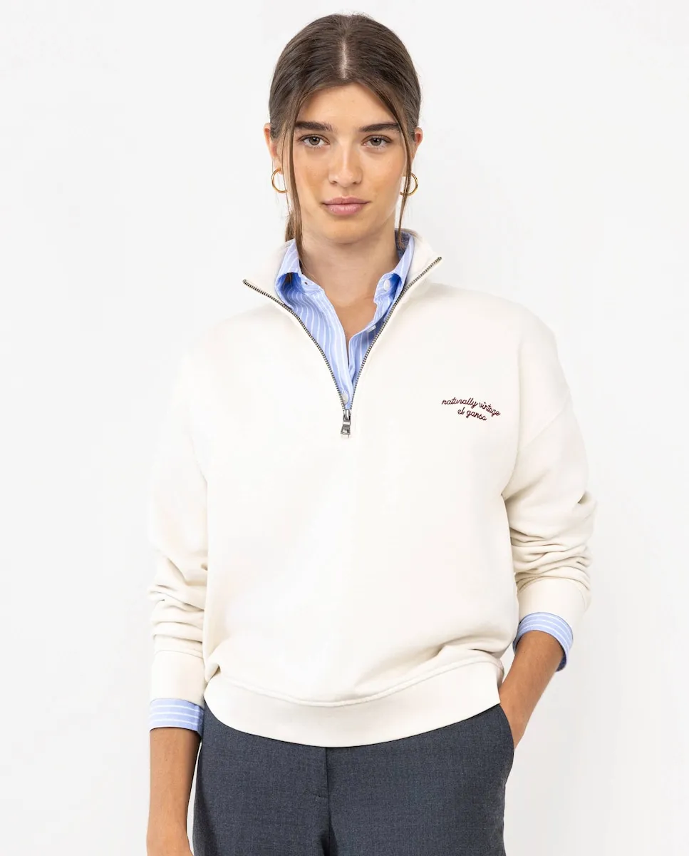 

Женская толстовка на молнии с воротником-стойкой El Ganso, бежевый