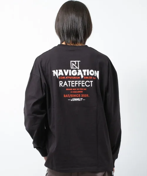 Детская футболка с длинным рукавом RAT EFFECT NAVIGATION чёрная