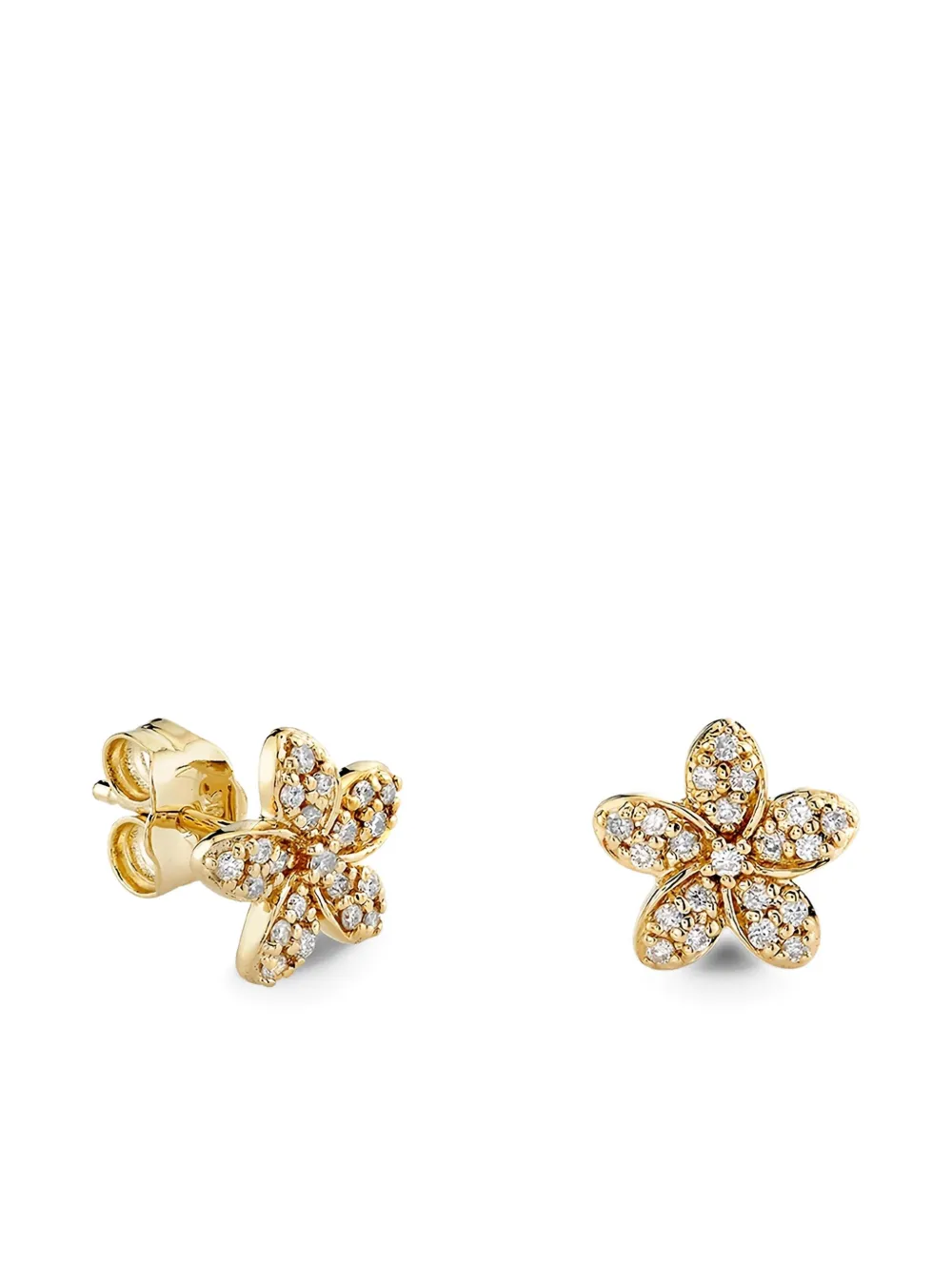 

Серьги-гвоздики Plumeria из желтого золота с бриллиантами Sydney Evan, золотой