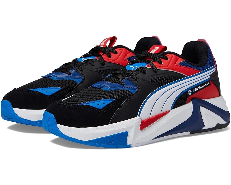 

Кроссовки PUMA BMW M Motorsport RS-Puls, цвет PUMA Black/Cool Cobalt/Pop Red