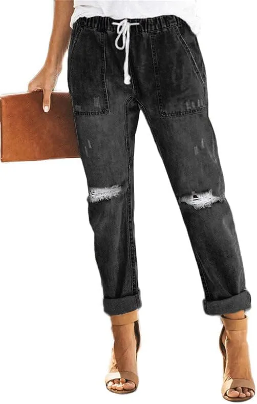 

Брюки джинсовые baggy с drawstring и карманами ZH8FCHAN