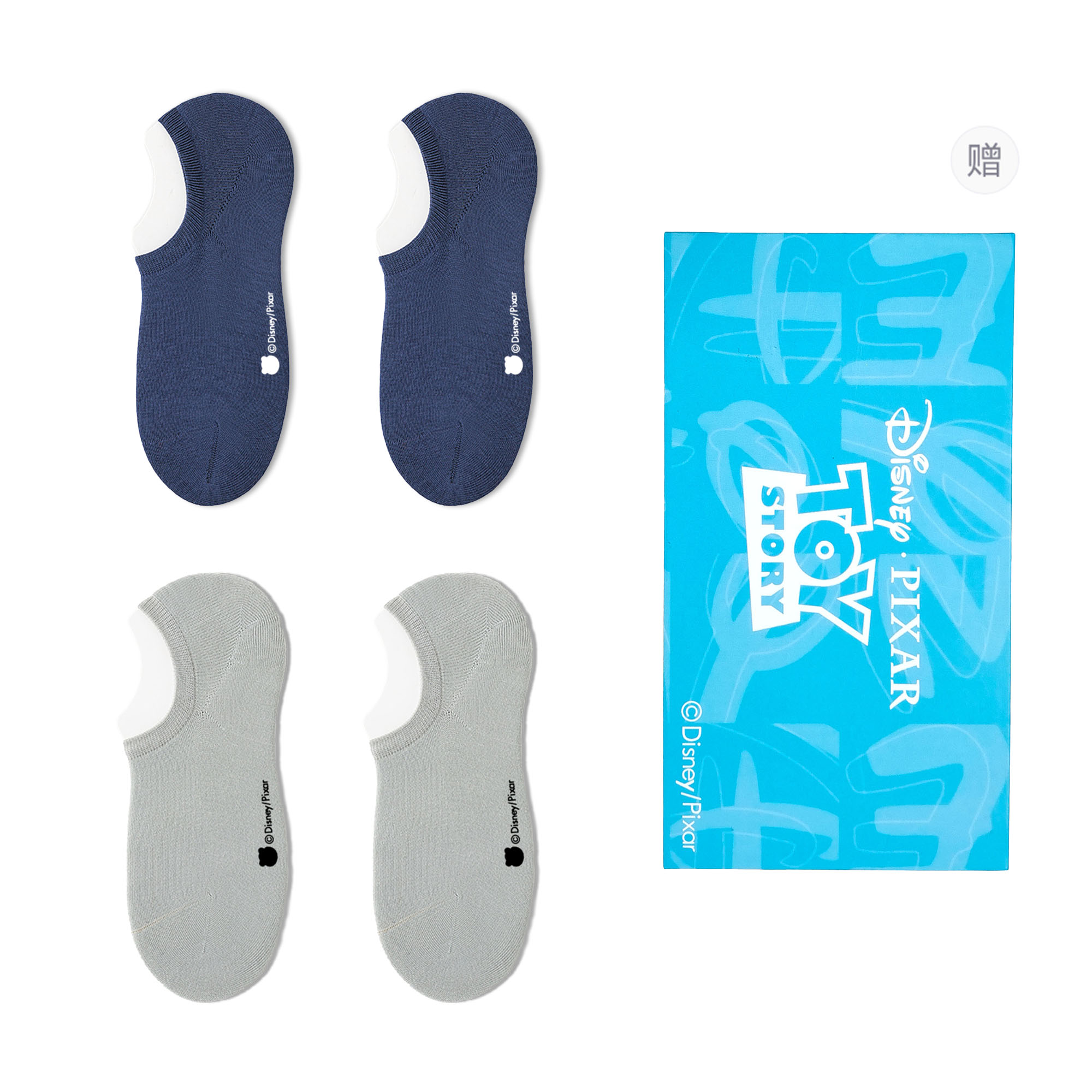 

Ноу-шоу носки унисекс шопер 4 шт Disney, синий/светло-серый