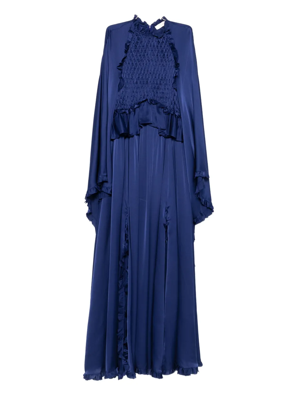 

Гипнотическое платье с оборками и сборками ZIMMERMANN, синий