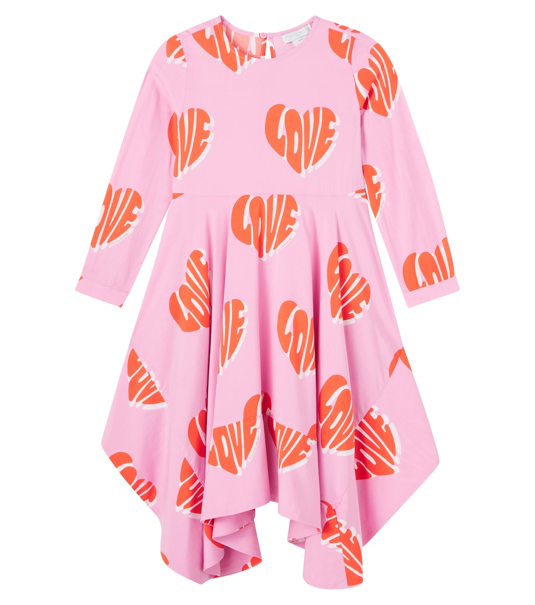 Платье из джерси с принтом Stella McCartney Kids, Rosa Fard/Multicolor