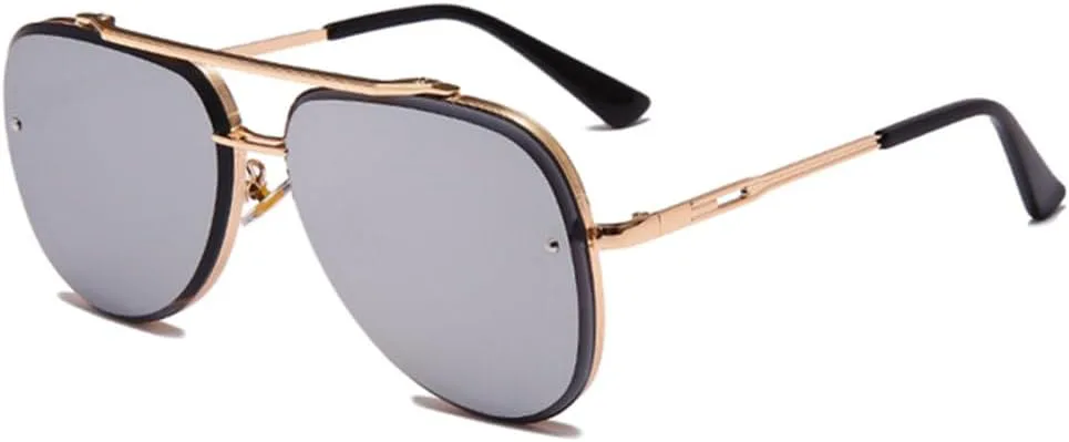 

LVTFCO Модные классические солнцезащитные очки для мужчин, металлические солнцезащитные очки в винтажном стиле для женщин, защита от УФ-излучения UV400, C1