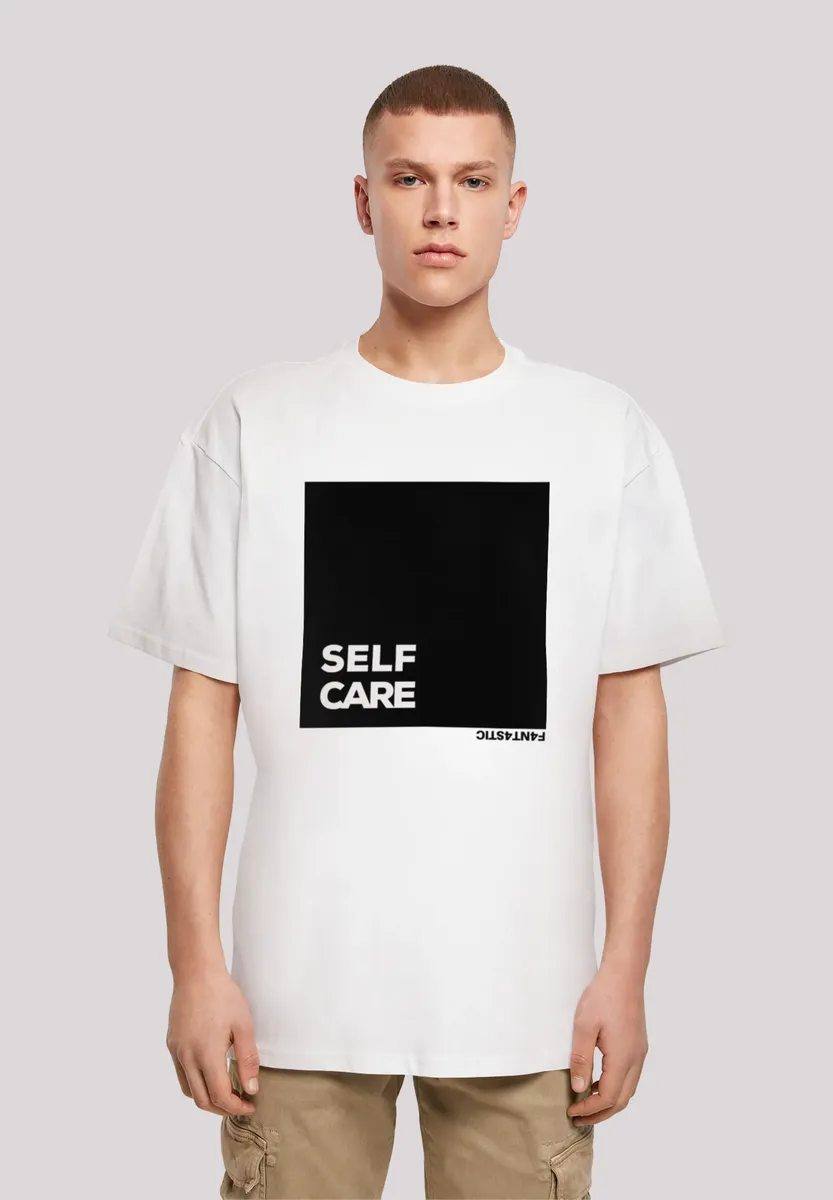 

F4NT4STIC Футболка "SELF CARE OVERSIZE TEE", принт, белый