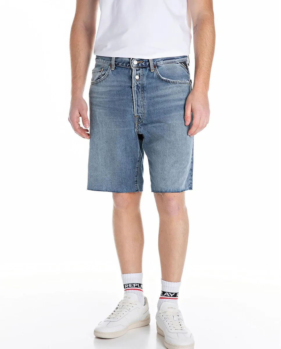 

Бермуды ковбойские мужские с карманами Replay, синий