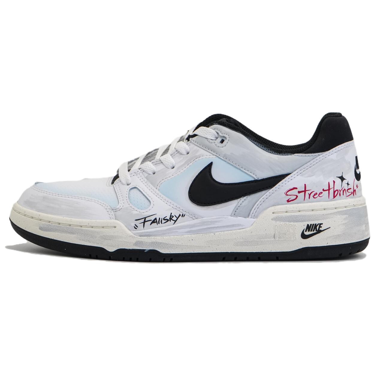 

Кроссовки Nike Full Force Skateboarding Shoes Men Low-top Blue/white, голубой, Синий, Кроссовки Nike Full Force Skateboarding Shoes Men Low-top Blue/white, голубой