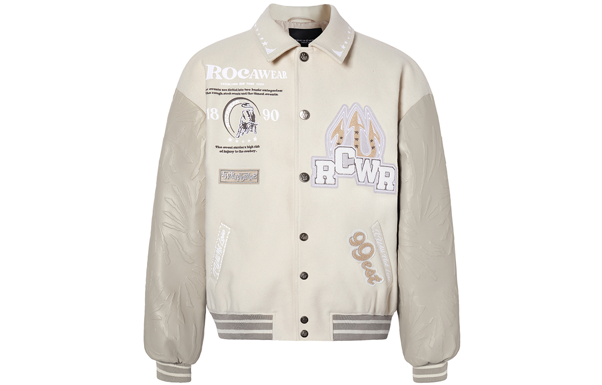 

ROCAWEAR Бейсбольная куртка унисекс экрю, Ecru