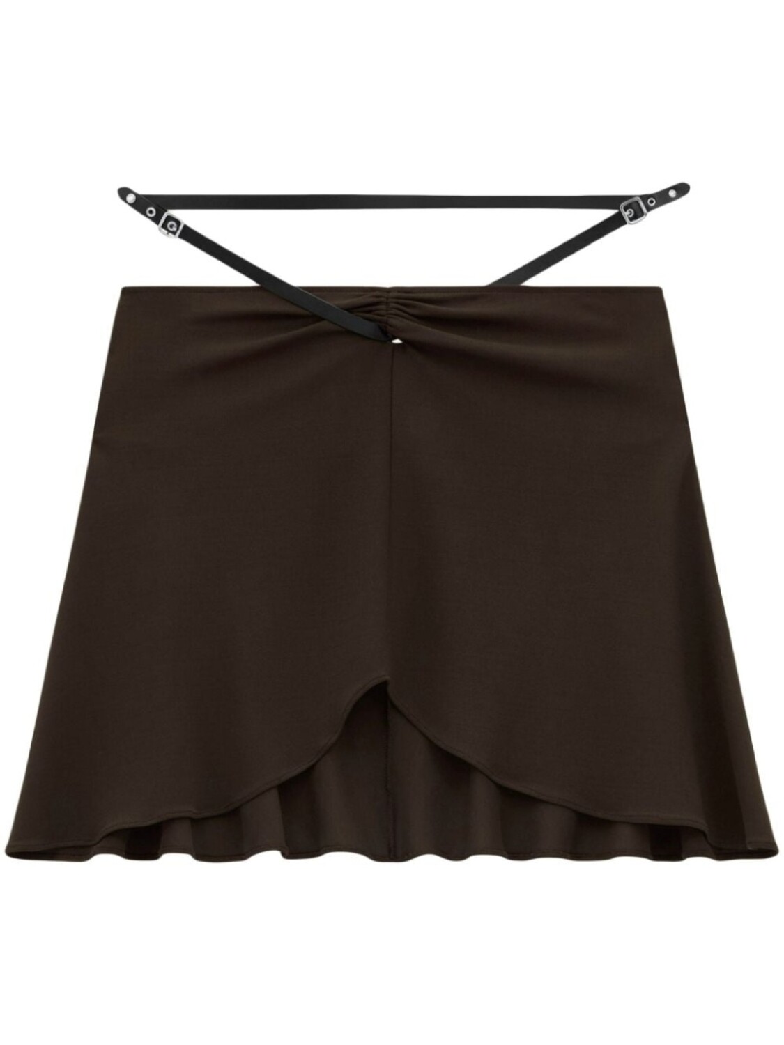 

Courrèges юбка мини Ellipse, коричневый