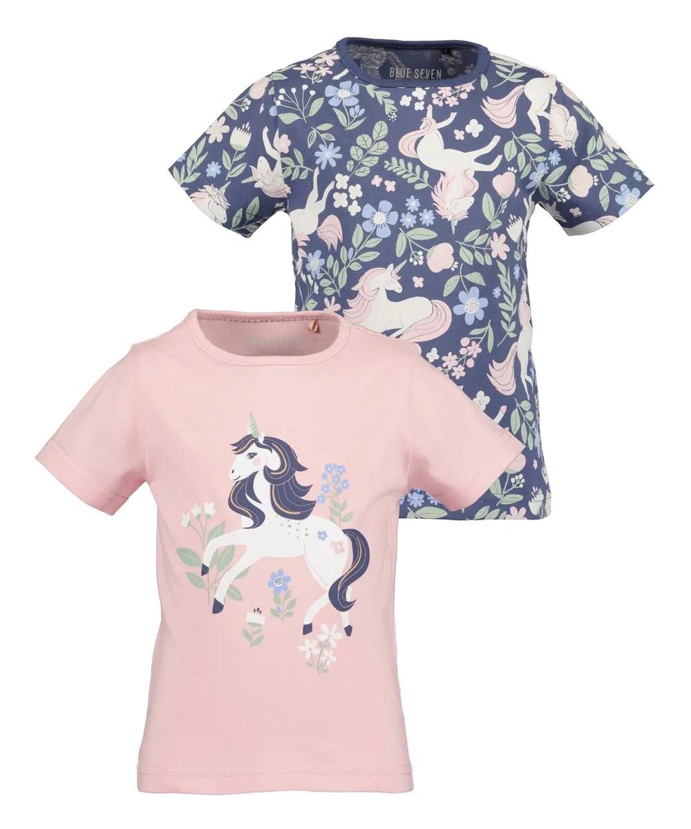 

Рубашка с короткими рукавами Blue Seven "kl Md T-Shirt, круглый вырез", розовый