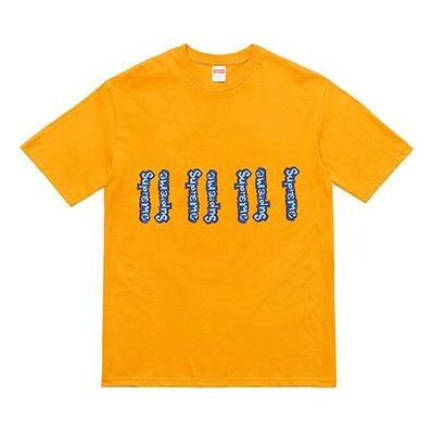 

Футболка ss18 gonz logo tee mustard logo tee Supreme, желтый