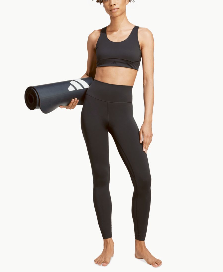 Женские леггинсы All Me с высокой талией и длиной 7/8 Adidas, Black/black — фото 3