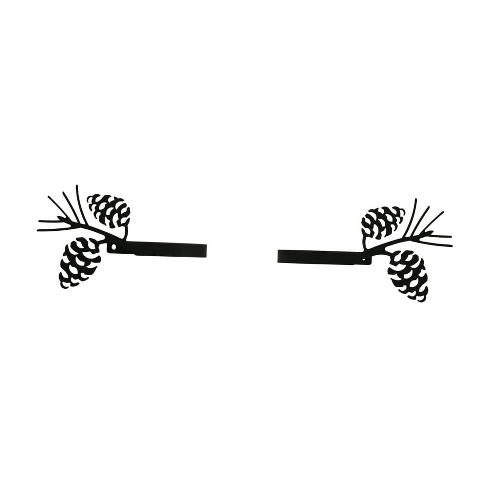 

Подхваты для штор из сосновой шишки 6 дюймов Village Wrought Iron, цвет Black