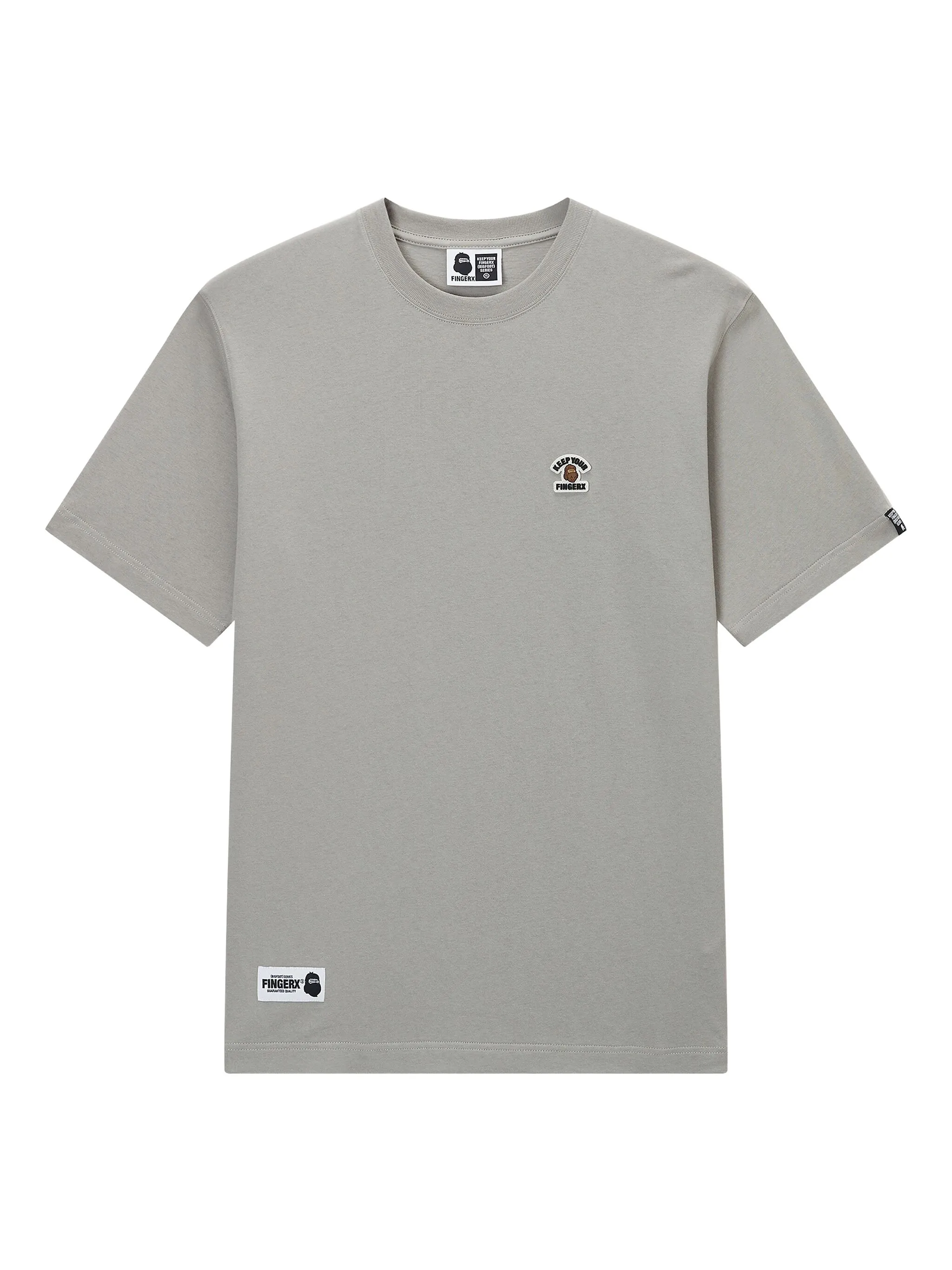 

Футболка с вышитым логотипом Fingercroxx, серый