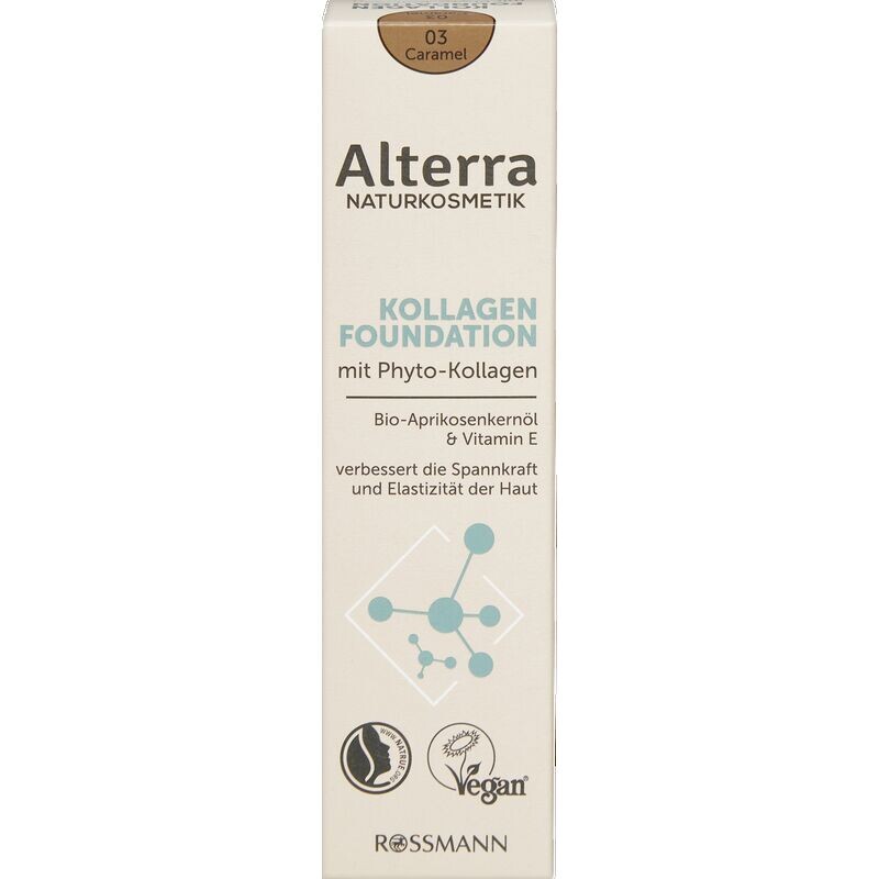 

Collagen Foundation 03 Карамель Alterra NATURKOSMETIK, 30 ml