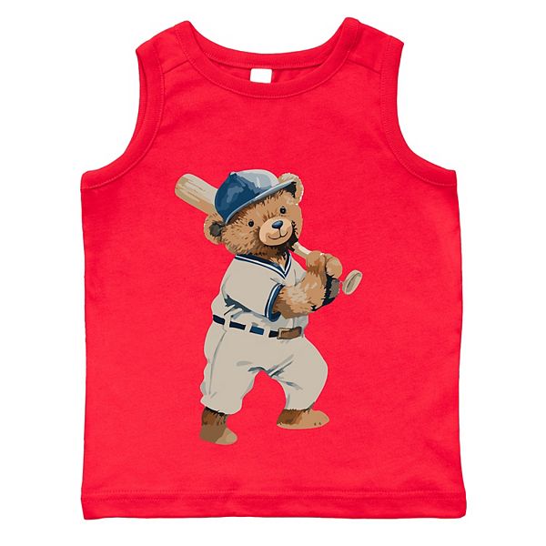 

Футболка для малышей Watercolor baseball bear The Juniper Shop, Red