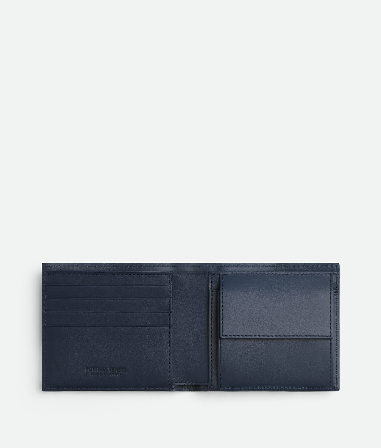 Intrecciato bi-fold wallet with coin purse BOTTEGA VENETA, космос — фото 2