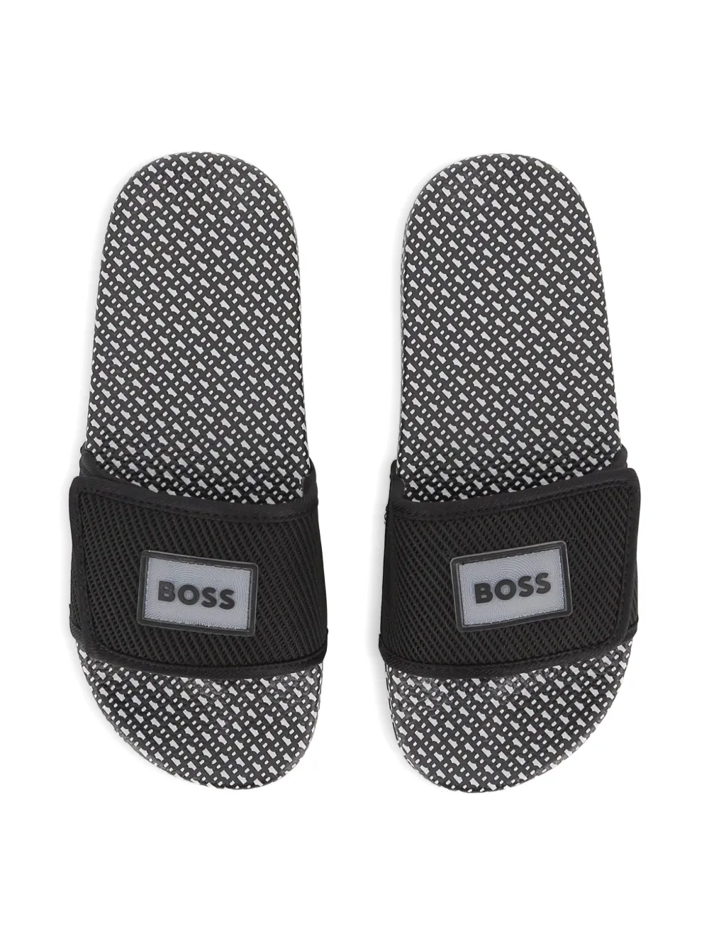 Шлепанцы с узором Boss Kidswear, белый — фото 4