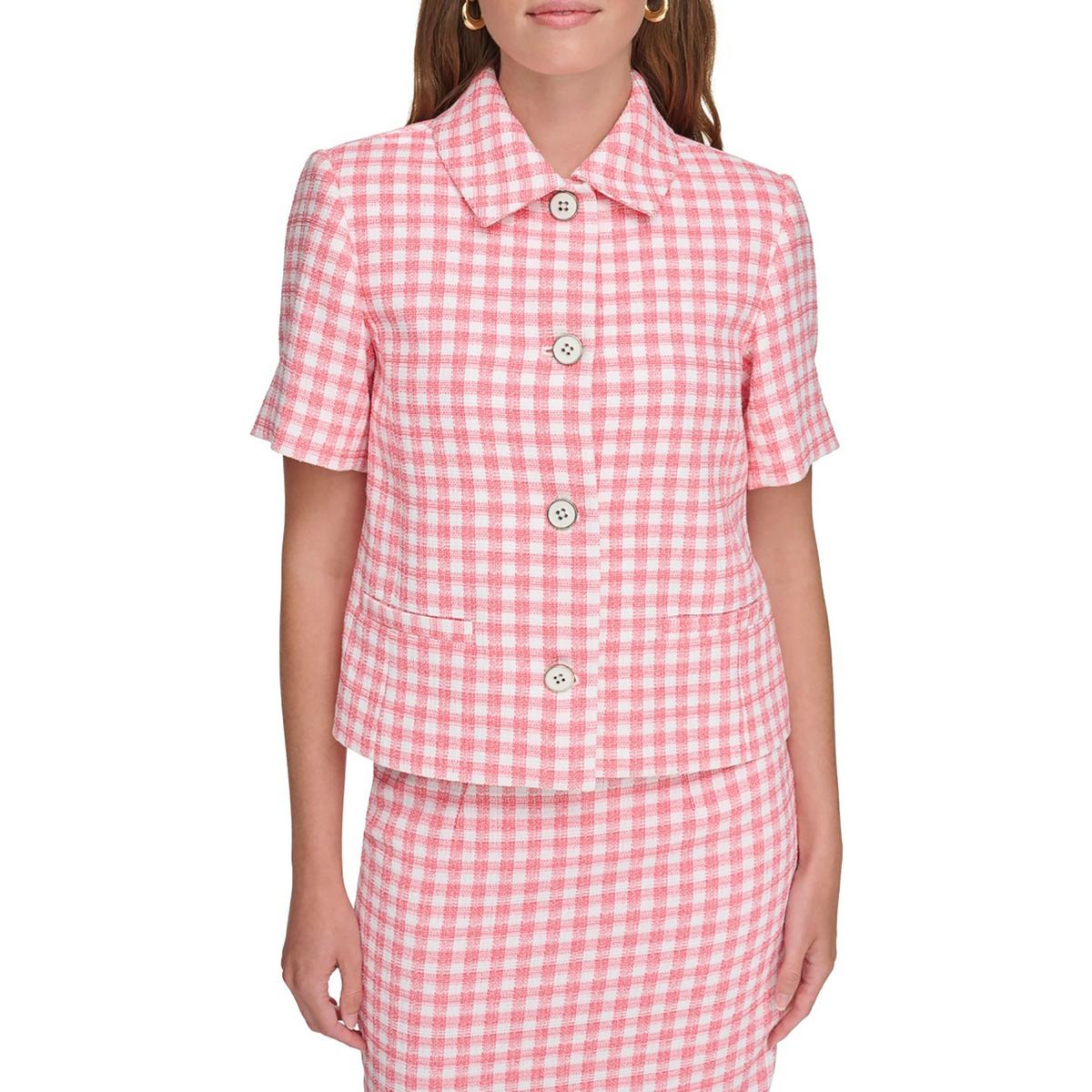 

Женский клетчатый пиджак из полиэстера Tommy Hilfiger, цвет ivory/sherbet