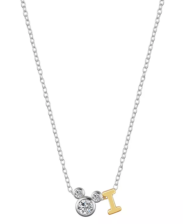 

Ожерелье с подвеской в виде инициала Микки Мауса из кубического циркония без подписи Disney, two-tone-i