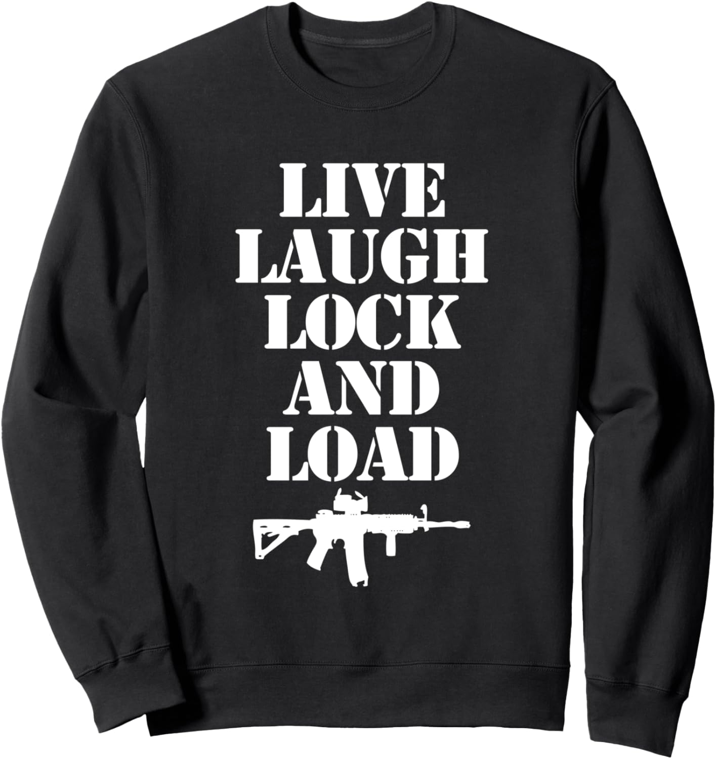 

Толстовка Live Laugh Lock & Load, забавная и крутая толстовка для владельца оружия, черная Funny Gun Shirt & Funny Gun Owner T-Shirts, Черный, Толстовка Live Laugh Lock & Load, забавная и крутая толстовка для владельца оружия, черная Funny Gun Shirt & Fun