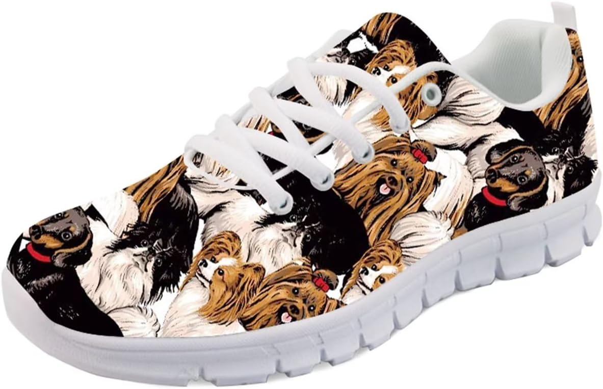 

Кроссовки Forchrinse с винтовым тай-дай принтом для мужчин и женщин, легкие модные кроссовки для бега и прогулок, Cute Puppy