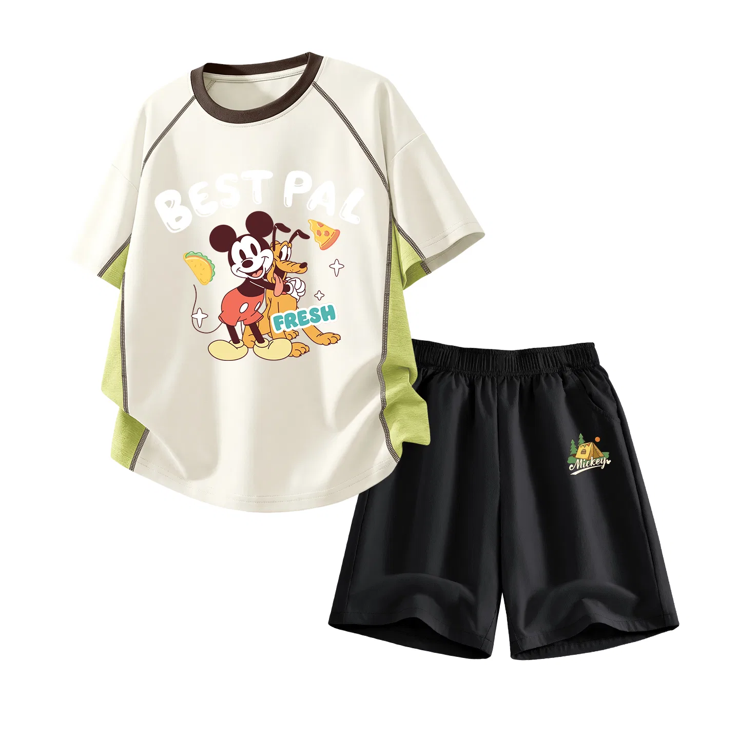 Детский спортивный костюм Disney с круглым логотипом Mickey Mouse, серый — фото 4