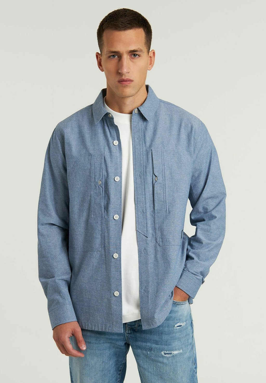 

Рубашка Cooper Chambray CHASIN', светло-голубой