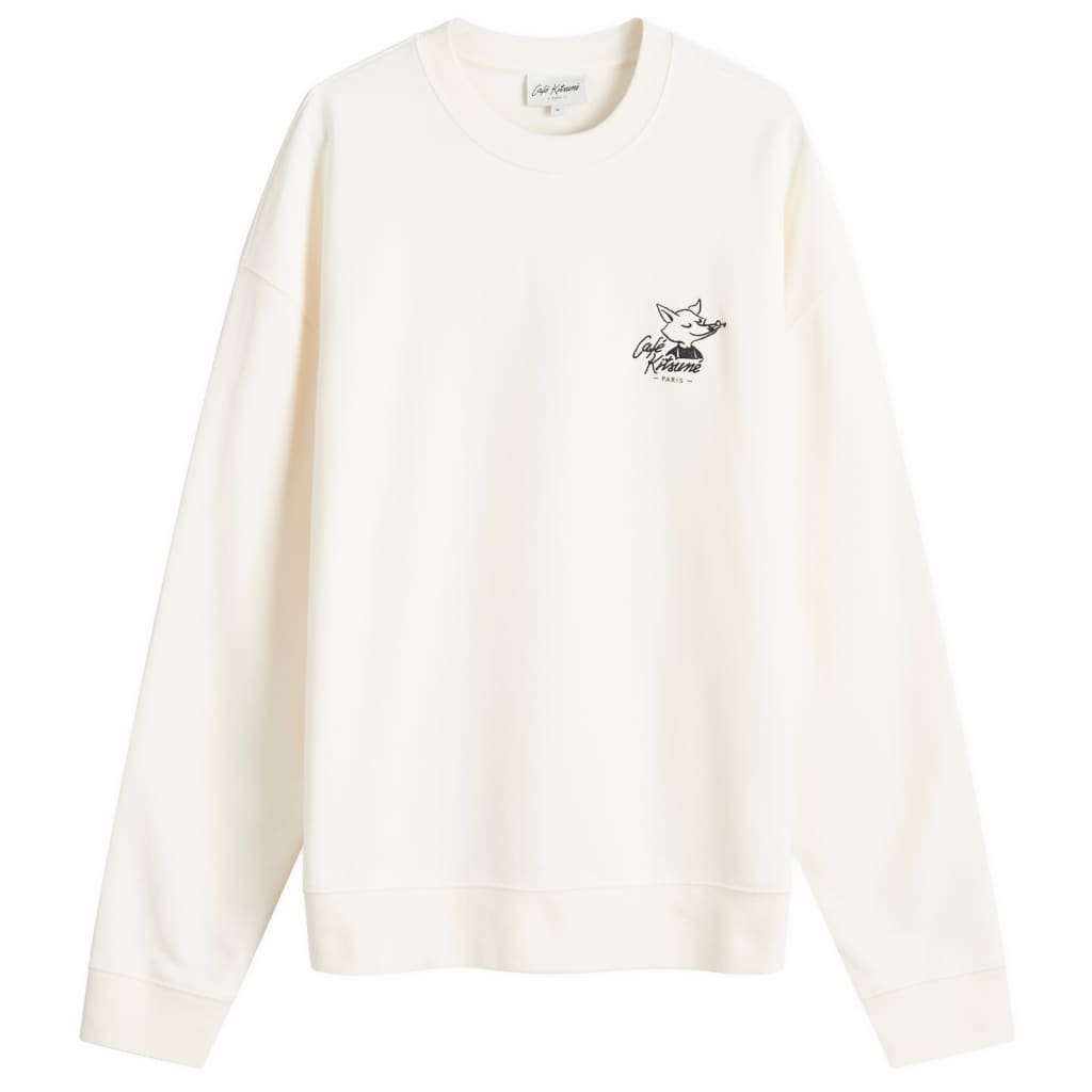 

Свитшот расслабленного кроя Maison Kitsuné Café Kitsuné Fox Maison Kitsuné, цвет tapioca