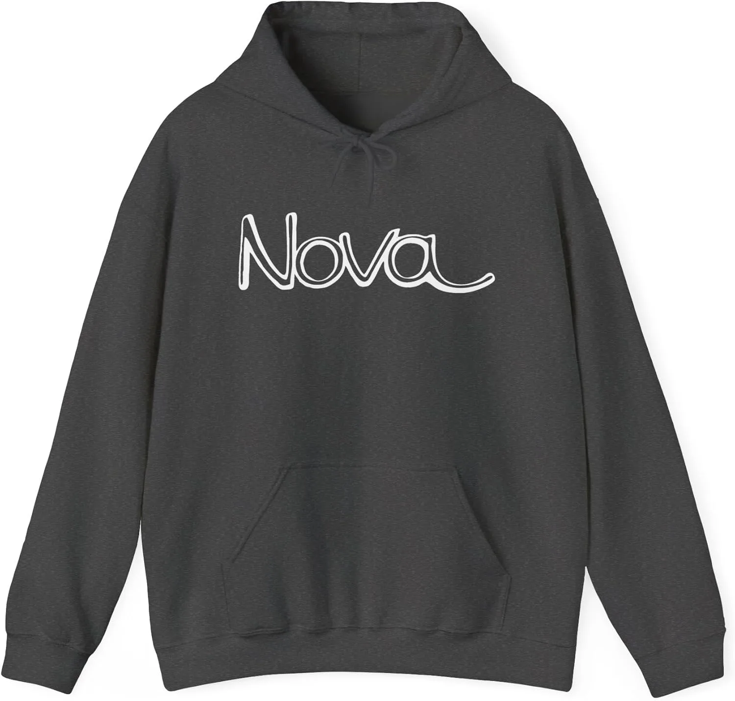 Футболка Garage Shirt Nova SS V8 350 396 с логотипом, худи унисекс, толстовка с капюшоном из плотной смесовой ткани GENERIC, Dark Heather