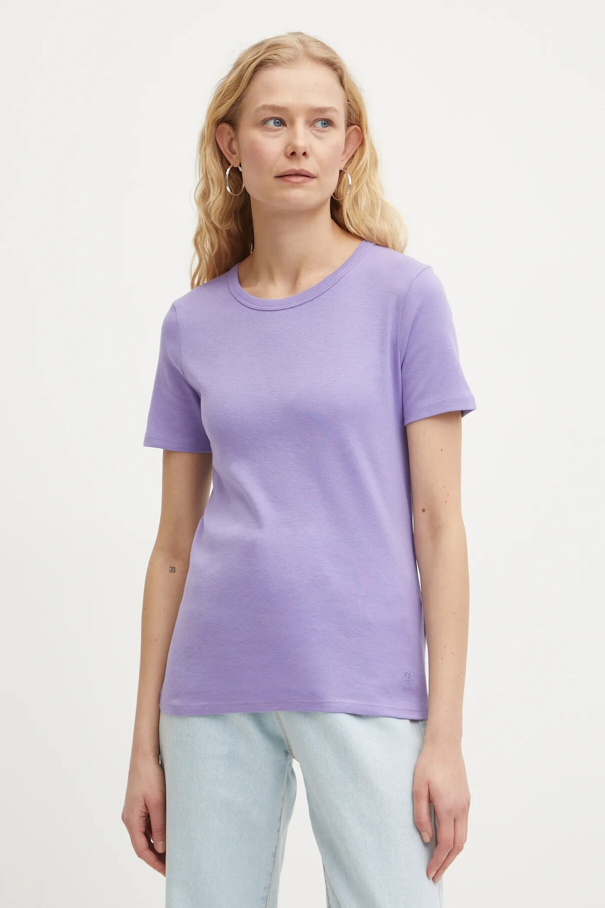 

Футболка из хлопка United Colors Of Benetton, фиолетовый