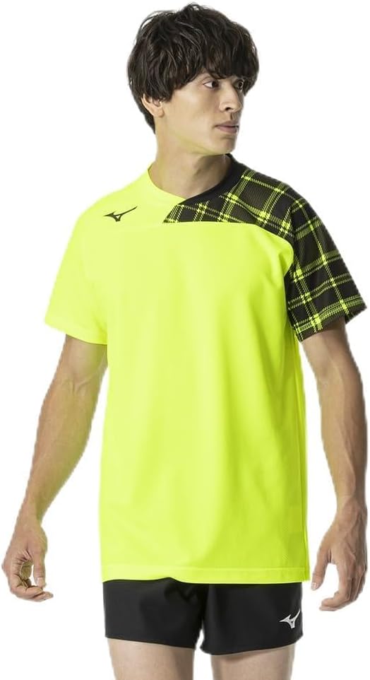 

Игровая футболка MIZUNO, с коротким рукавом, с графическим принтом, унисекс, V2MAB111, черный/желтый