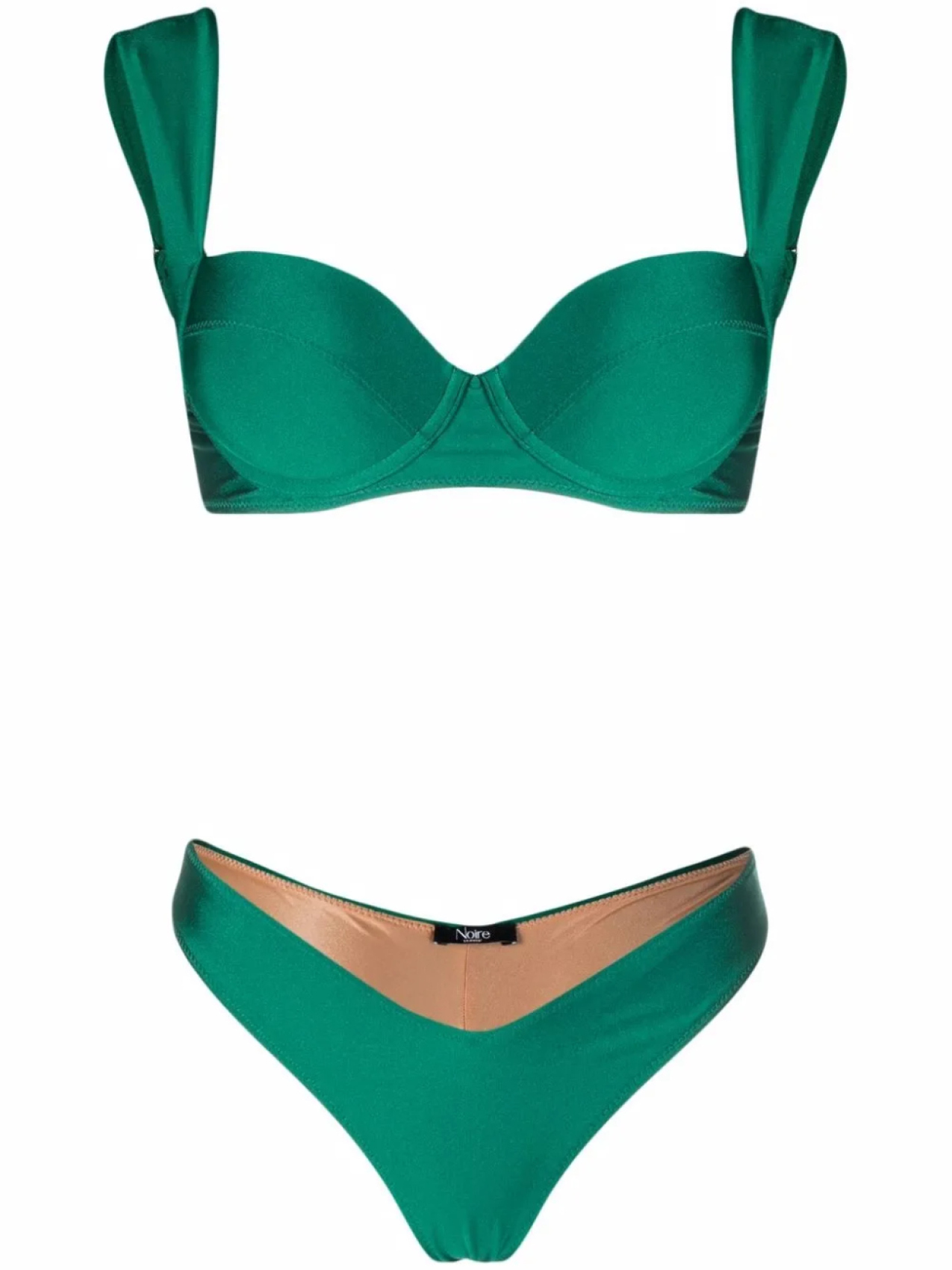 

Атласное бикини Noire Swimwear, зеленый