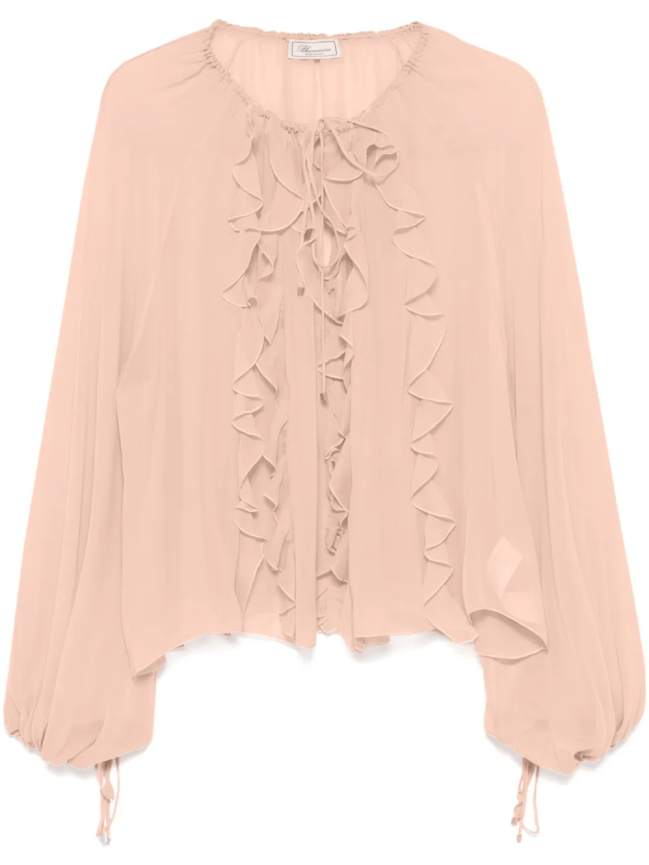 

Блузка Blumarine из жоржета с оборками, розовый