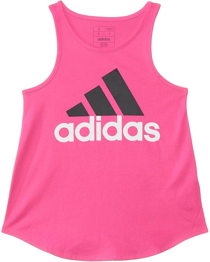 

Топ adidas Kids Curve Hem Tank(Big Kid), цвет Dark Pink