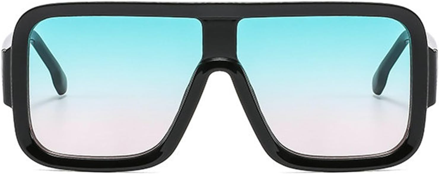 

Модные большие квадратные солнцезащитные очки Helena для женщин и мужчин в стиле ретро с массивной оправой, солнцезащитные очки 90-х годов с защитой от УФ-излучения, S65, Blue