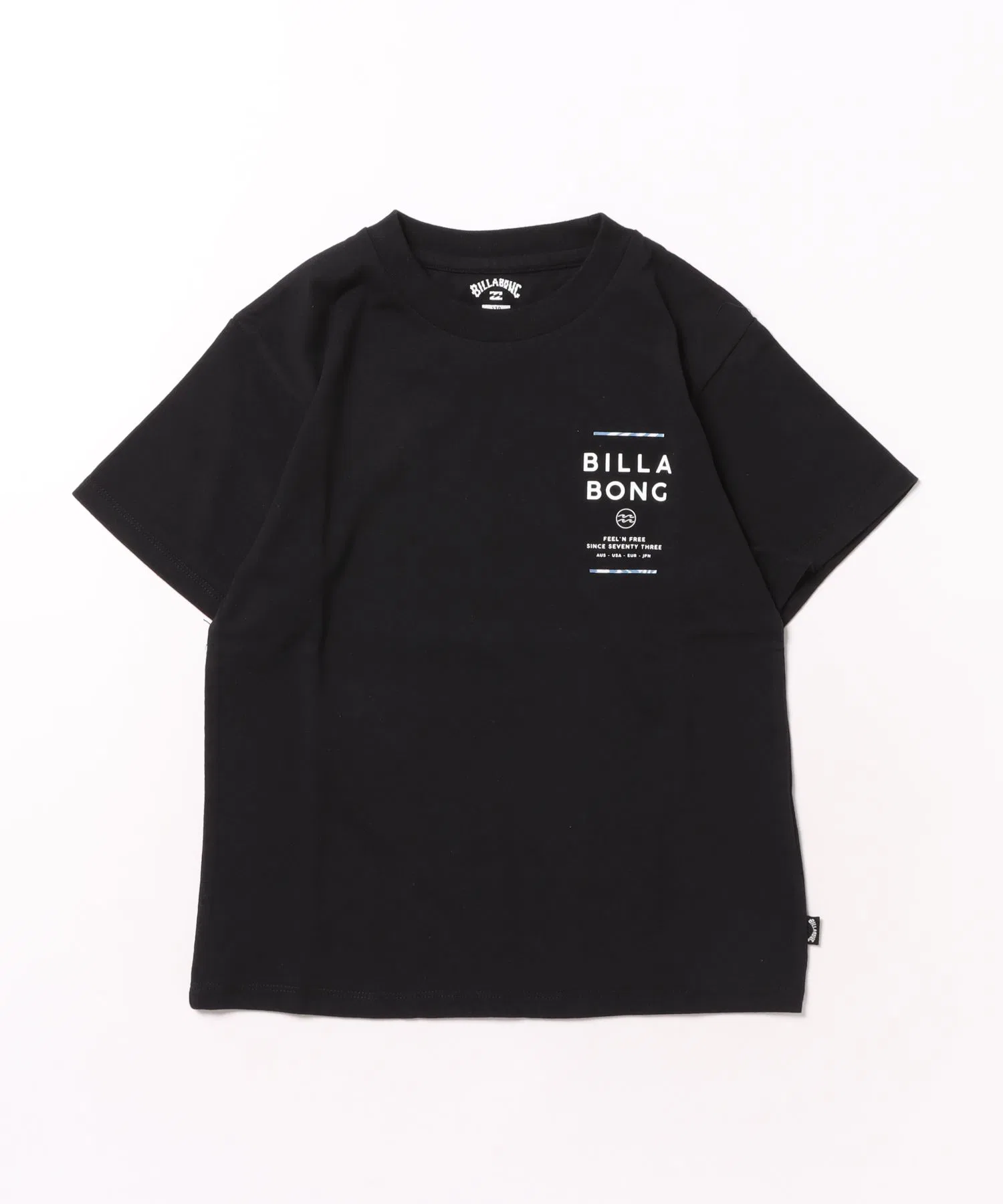 Детская футболка BILLABONG SUNBLOCK с логотипом чёрная